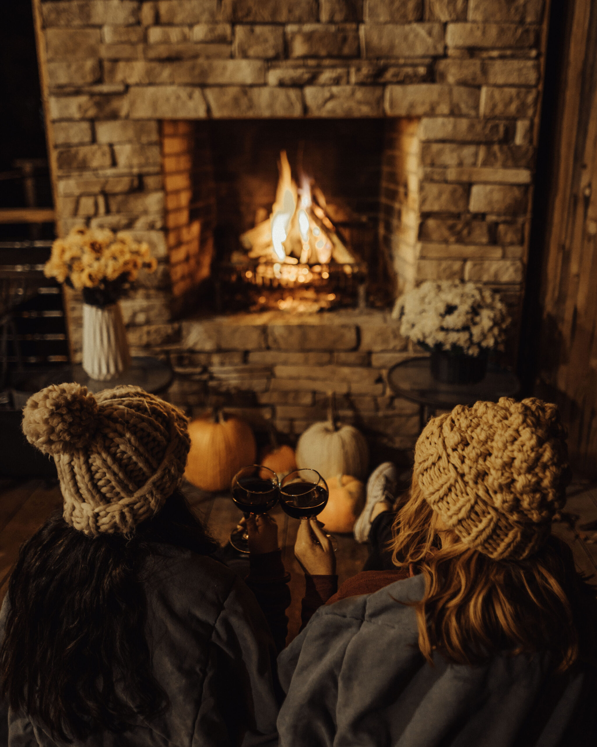Fall fireplace